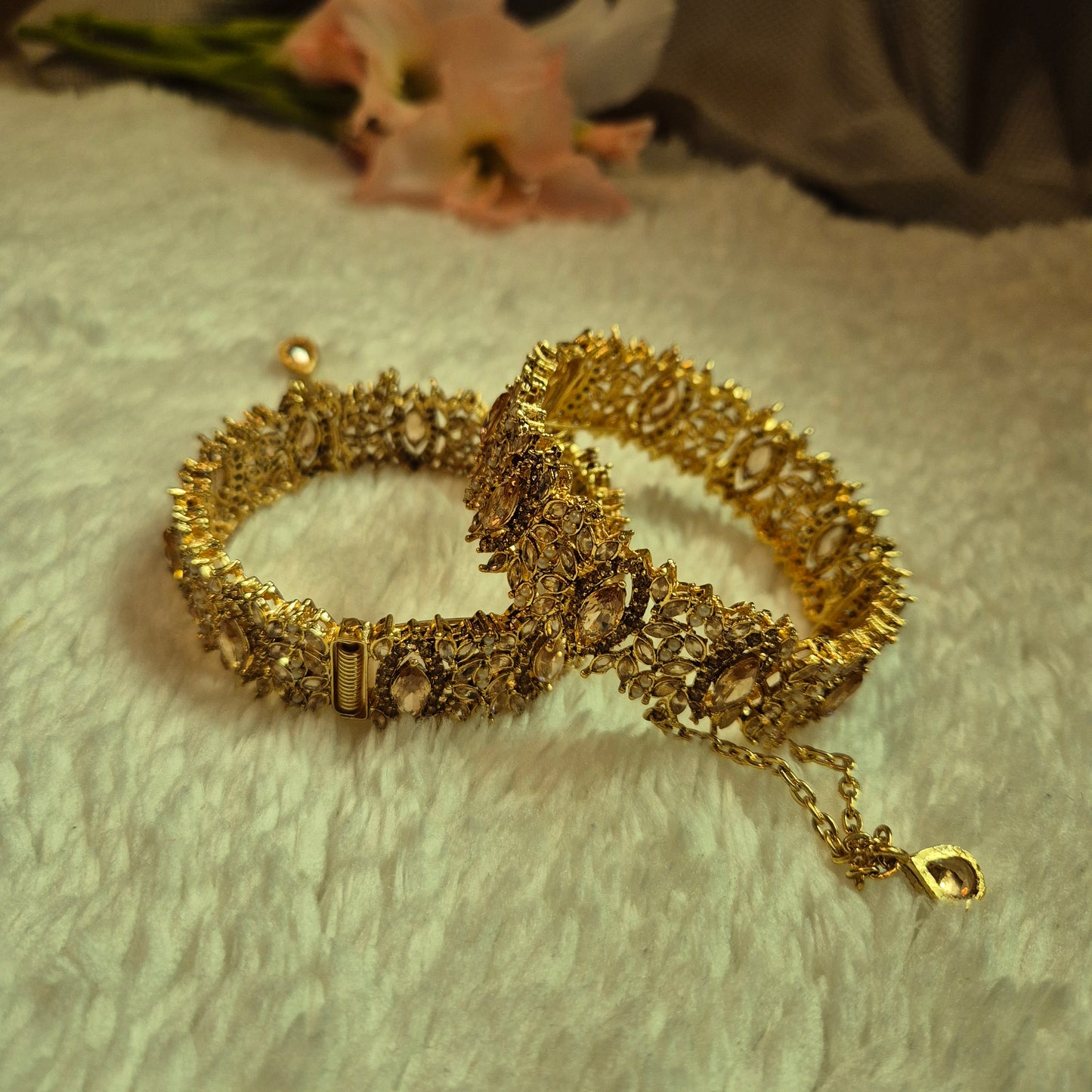 Champagne gold bangles