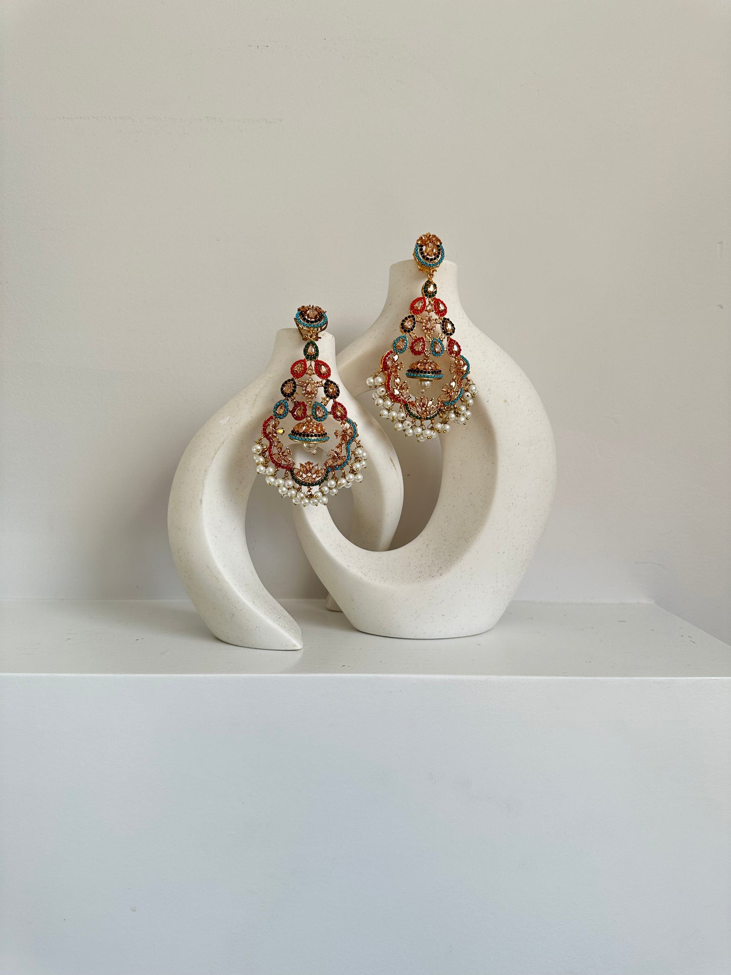 double jhumki earring.