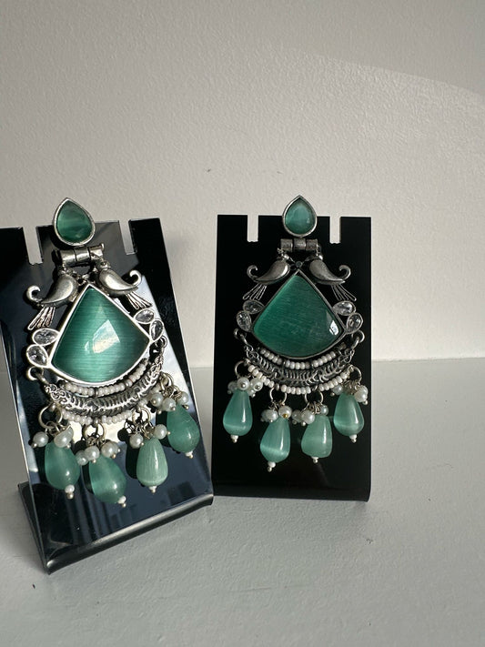 Antique blue earrings