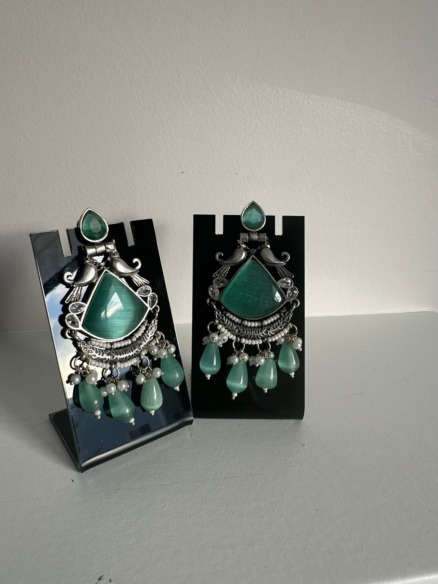 Antique blue earrings